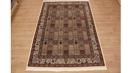 Perser Teppich "Moud" mit Seide 310x200 cm Beige