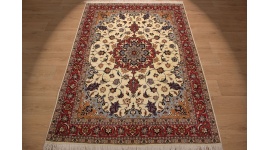 Perserteppich "Taabriz" mit Seide 215x155 cm Beige
