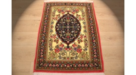 Perser Teppich "Gom" Orientteppich 108x80 cm Beige