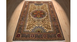 Perserteppich "Gom" Orientteppich mit Seide 205x135 cm