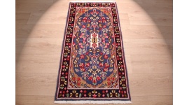 Perser Teppich "Kerman" Wollteppich 124x62 cm Blau