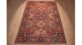Antiker Perserteppich Kaschan 197x130 cm Rot