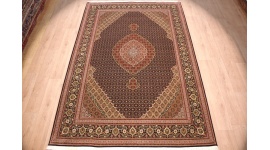 Perserteppich Taabriz Mahi mit Seide 313x217 cm Schwarz