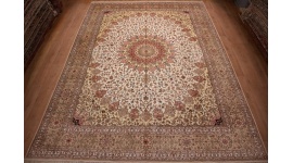 Orient Teppich China Seidenteppich 427x305 cm Beige