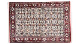 Ghom Seidenteppich Beige