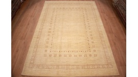 Moderner Perserteppich Loribaf aus reiner Wolle Beige 371x251 cm