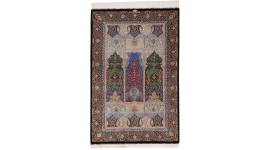 Exklusiver Seidenteppich schwarz