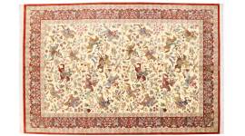 Seidenteppich Jagd Motiv