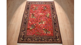 Perserteppich Ghom Orient Teppich 212x138 cm Rot