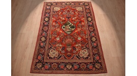 Semi antic Persian carpet  Kashan 203x134 cm