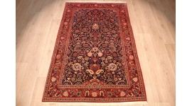 antique Persian carpet  Kashan  wool Rug 215x135 cm