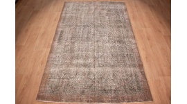 Vintage carpet modern used look overdyed 270x164 cm Gray