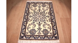 Oriental carpet Persian carpet Nain  88x60 cm Beige