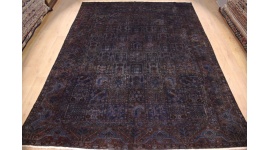 Vintage  carpet modern overdyed used look Red 405x300 cm