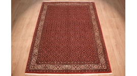 Perserteppich Bidjar mit Seide 206x155 cm Rot