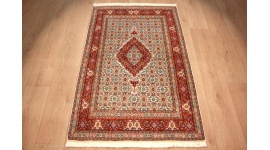 Perserteppich Moud mit Seide 143x92 cm Beige