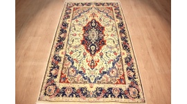 Perser Teppich Tehran mit Seide 210x118 cm Beige