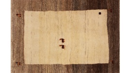 Perser Teppich Gabbeh reiner wollteppich 131x98 cm Beige