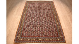 Perserteppich Ghom Wollteppich 206x135 cm Blau