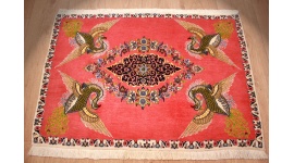 Perserteppich Ghom Orient Teppich 97x67 cm