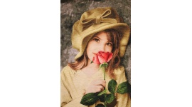 Perserteppich "Tabriz" auf Seide 76x54 cm Bilderteppich