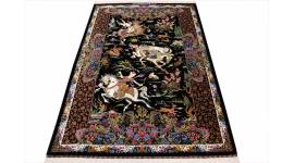 Seidenteppich Jagdmotiv