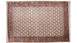 Seidenteppich Ghom Beige