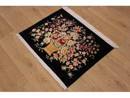 Persian carpet Qum Pure silk 75x58 cm