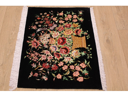 Persian carpet Qum Pure silk 75x58 cm