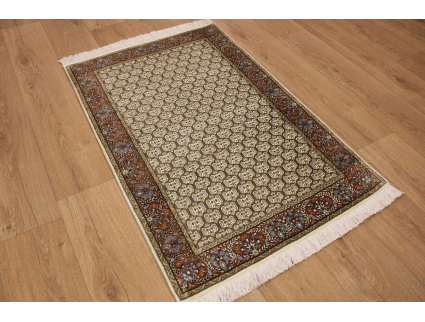 Seidenteppich Ghom 120x80 cm Beige