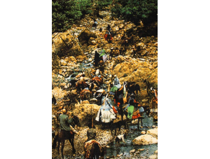 Perserteppich "Tabriz" feine Qualität 92x57 Bilderteppich RELIEF