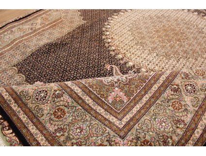 Schwarzer Perserteppich Täbriz Mahi 320x210 cm