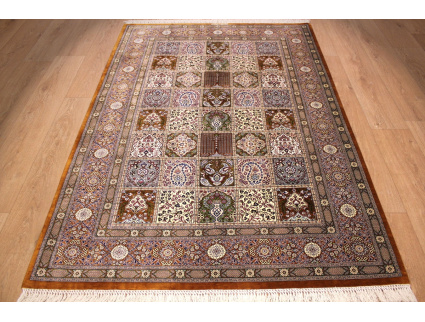 Pure Silk Persian carpet Qum 193x134 cm