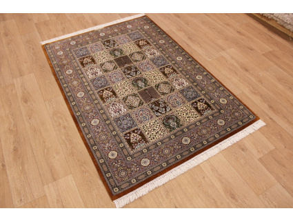 Pure Silk Persian carpet Qum 193x134 cm