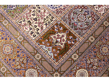 Pure Silk Persian carpet Qum 193x134 cm