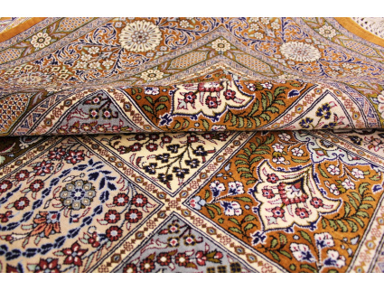 Pure Silk Persian carpet Qum 193x134 cm