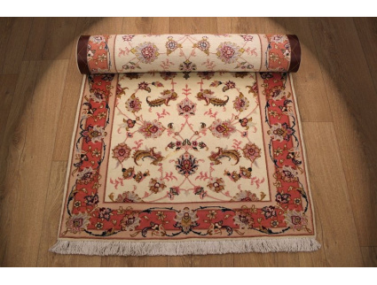 Perserteppich "Taabriz" Läufer mit Seide 237x80 cm