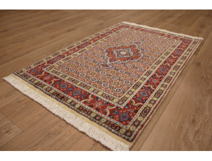 Perserteppich "Moud" mit Seide 123x80 cm Beige