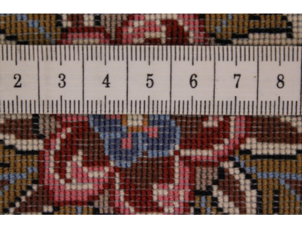 Perserteppich "Gom" mit Seide Orientteppich 90x60 cm Blau