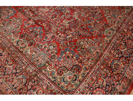 XXL Antique Persian Rug Sarough 590x300 cm Red