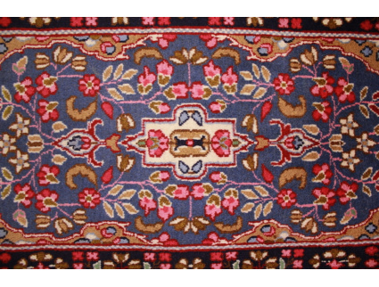Perser Teppich "Kerman" Wollteppich 124x62 cm Blau