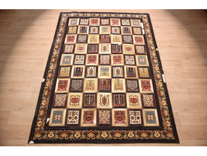 Lederteppich Kombination Leder und Teppich 280x196 cm Braun