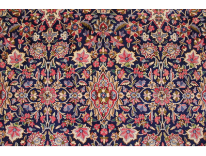 Perserteppich Kirman 340x240 cm Blau Durchgemustert