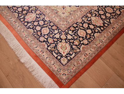 Exklusiver Seidenteppich Gom Palastteppich Beige 591x390 cm