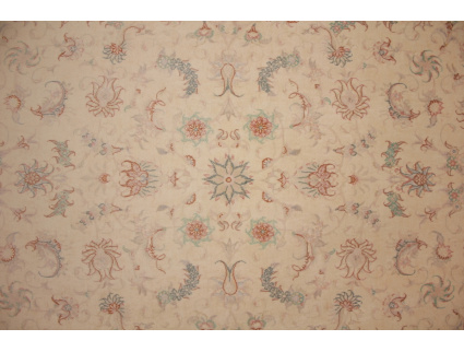 Perserteppich "Taabriz" mit Seide 199x147 cm Beige