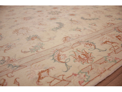 Perserteppich "Taabriz" mit Seide 199x147 cm Beige