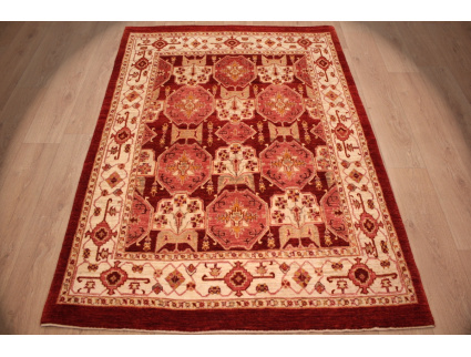 Nomadenteppich Perserteppich Kaschkuli 198x142 cm Rot