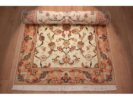 Perserteppich "Taabriz" Läufer mit Seide 196x77 cm