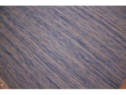 Orientteppich Kelim Wollteppich 300x200 cm Skyblau