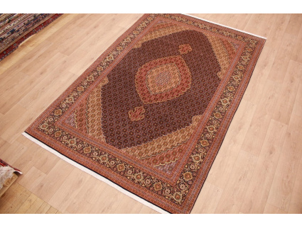 Perserteppich Taabriz Mahi mit Seide 299x199 cm Schwarz